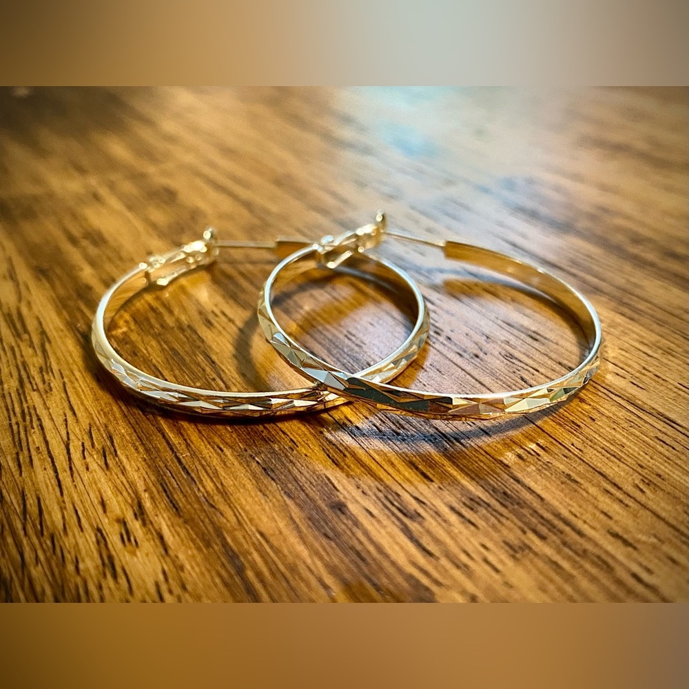 Silver hoop earrings